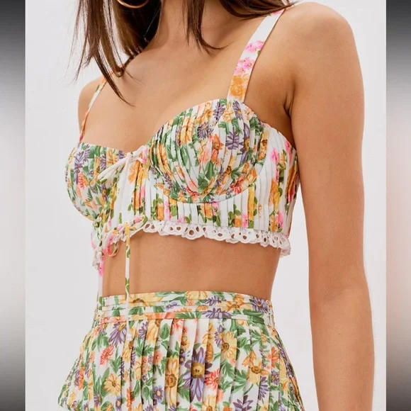 FOR LOVE AND LEMONS Rosalyn Crop Top & Mini Skirt Set - Picture 7 of 16